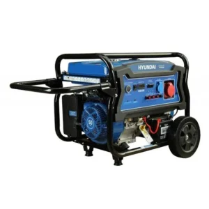 Generador portátil Hyundai a gasolina 5500W–6500W con arranque eléctrico y ruedas